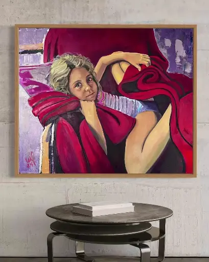 [120x100x4 cm] Eugenia, óleo sobre tela